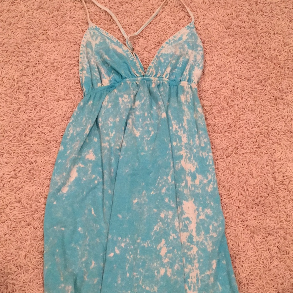 Blue tie dye dress
